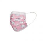 Mascarilla infantil gato rosa